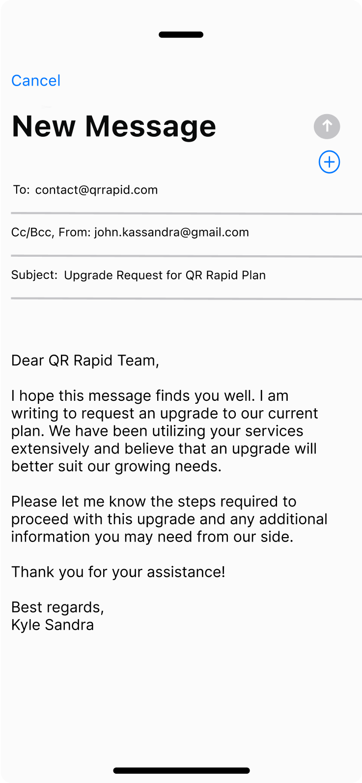Pre-fill email drafts with recipient, subject, and message.
