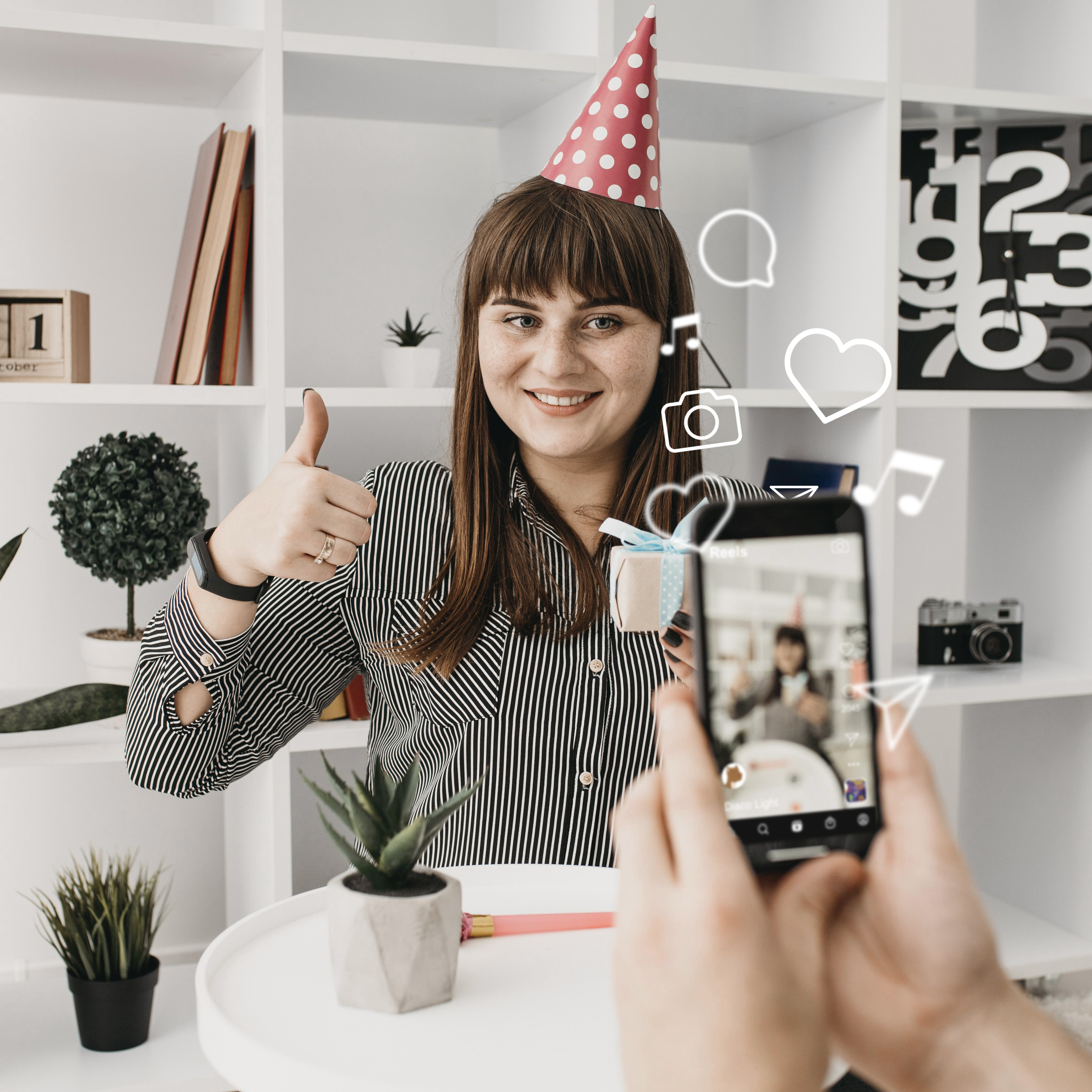 Creative professionals and content creators using social media QR codes for portfolio marketing and digital engagement