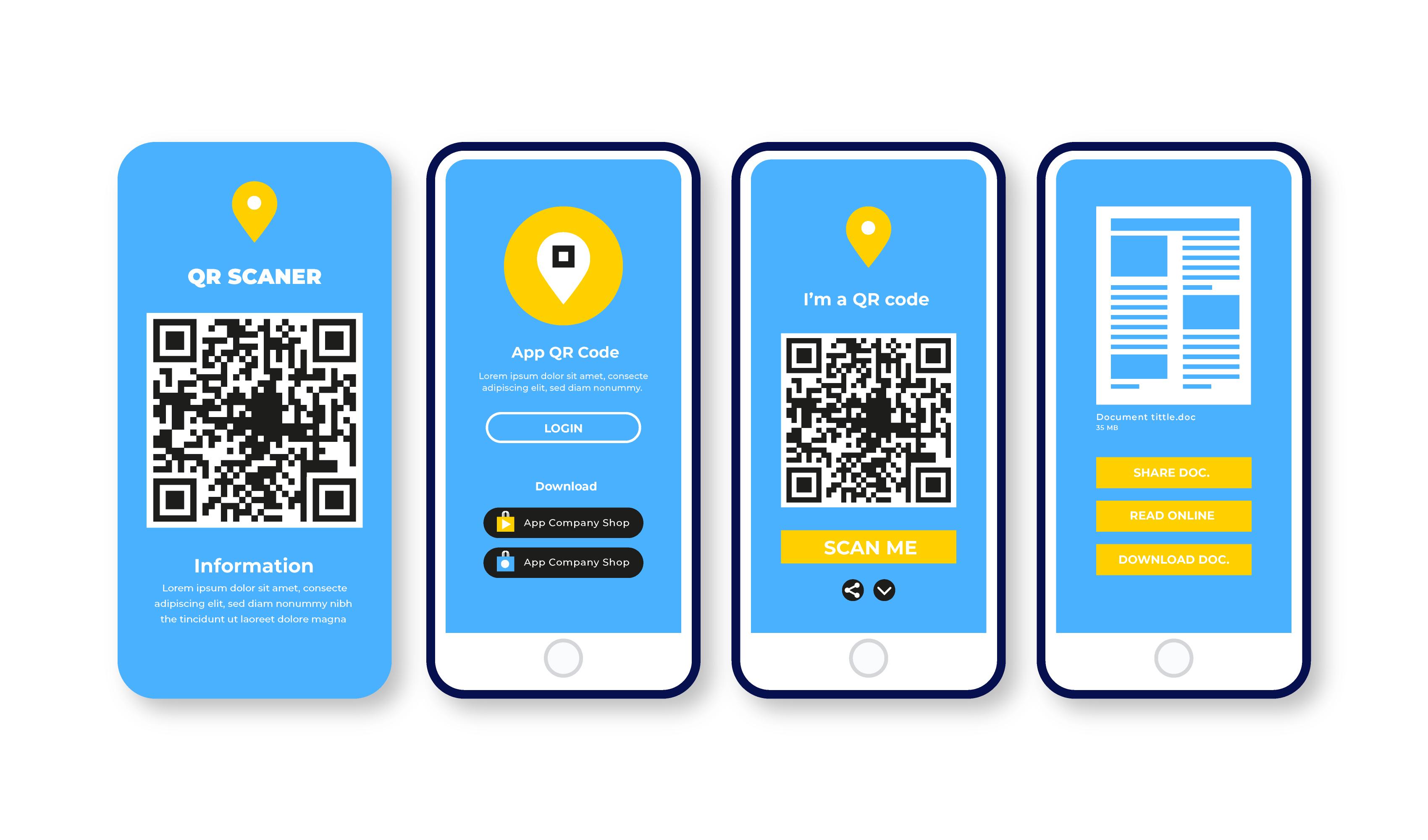 Mobile app interface displaying QR code integration for workplace digital workflow management and employee productivity systems